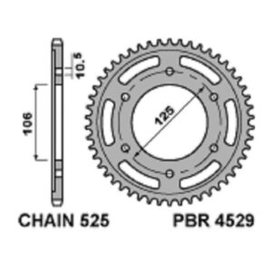 SPROCKETS PBR REAR 4529-46