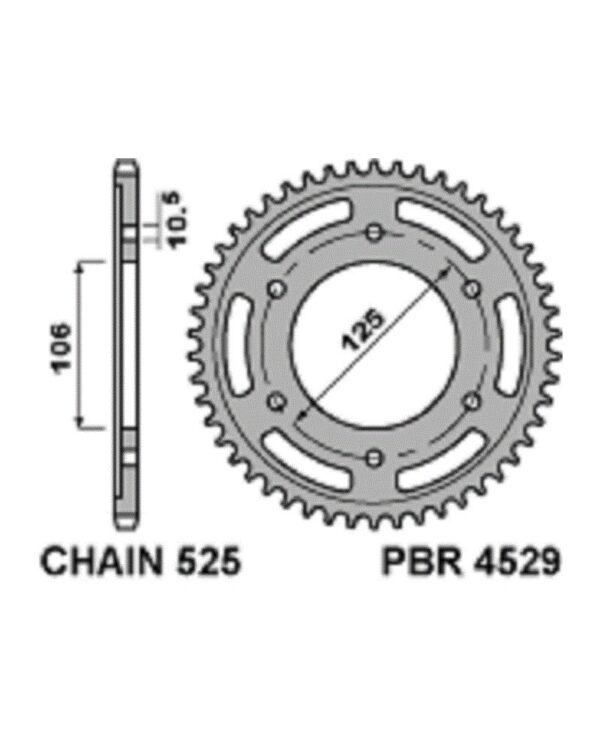 SPROCKETS PBR REAR 4529-46