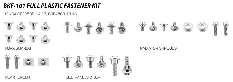 PLASTICS FASTNER KIT MSD HONDA CRF250R/450R