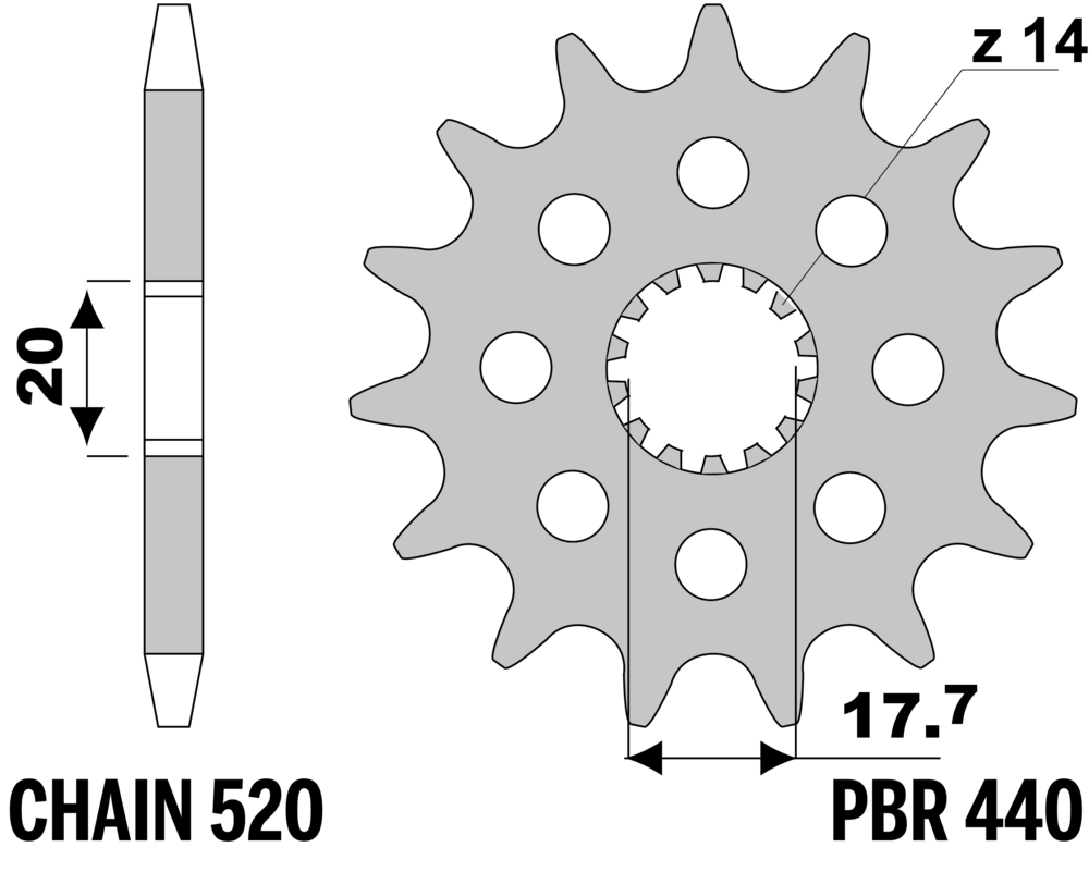 SPROCKETS PBR FRONT 440-13