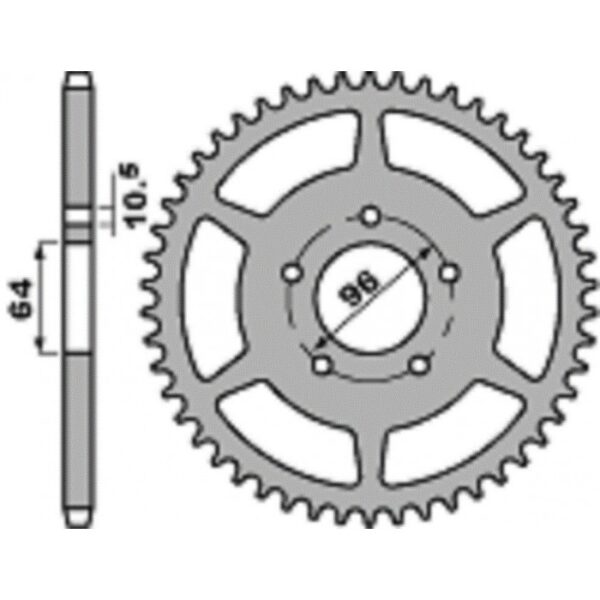SPROCKETS PBR REAR 0254-45