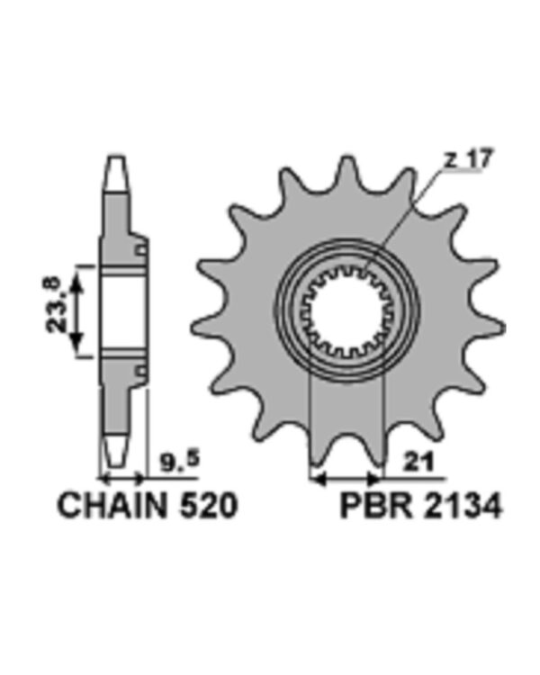 SPROCKETS PBR FRONT 2134-14