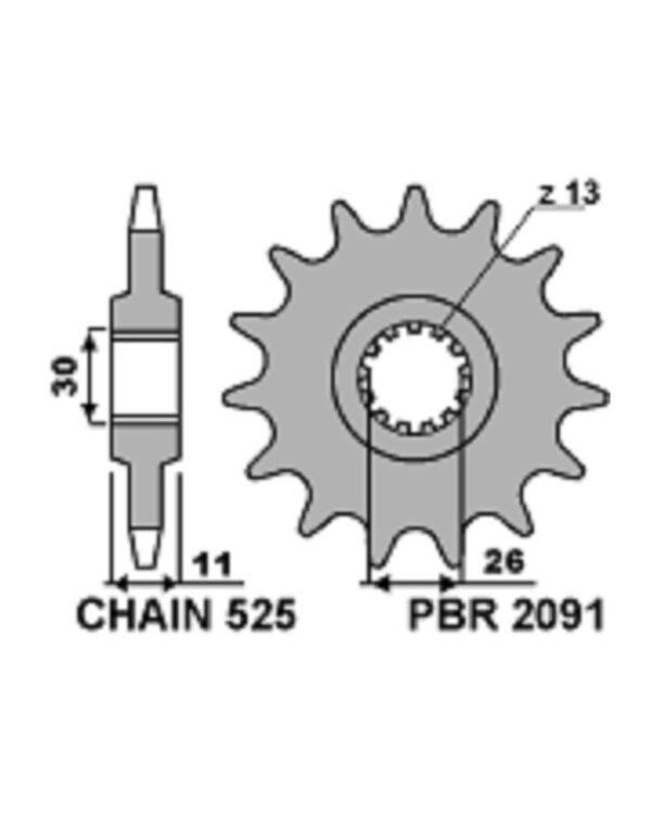 SPROCKETS PBR FRONT 2091-15