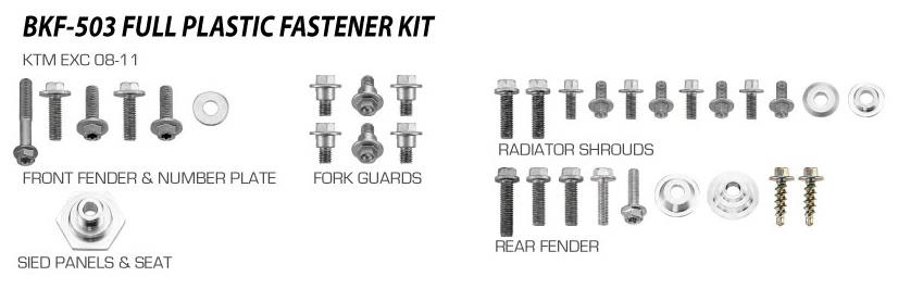 PLASTICS FASTNER KIT MSD KTM