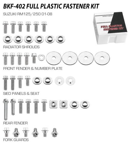 PLASTICS FASTNER KIT MSD RM125/250 01-09