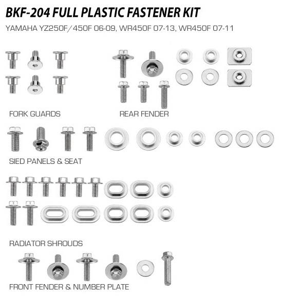 PLASTICS FASTNER KIT MSD YZ250/450F/WR250/450F