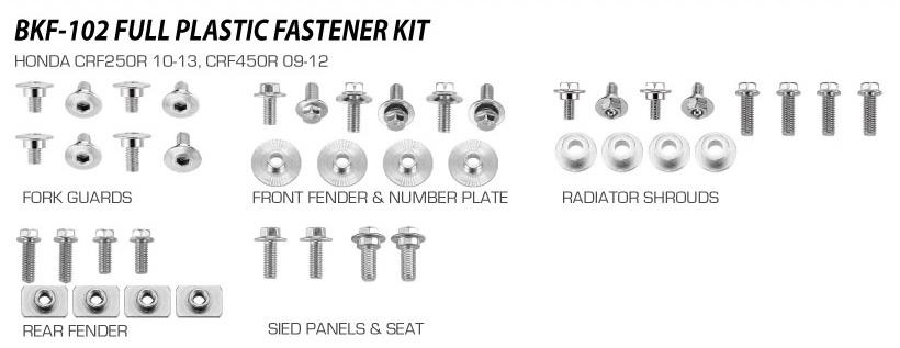 PLASTICS FASTNER KIT MSD CRF250R/CRF450R