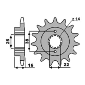 SPROCKETS PBR FRONT 2075-15