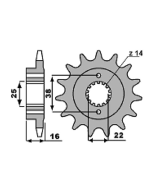 SPROCKETS PBR FRONT 2075-15