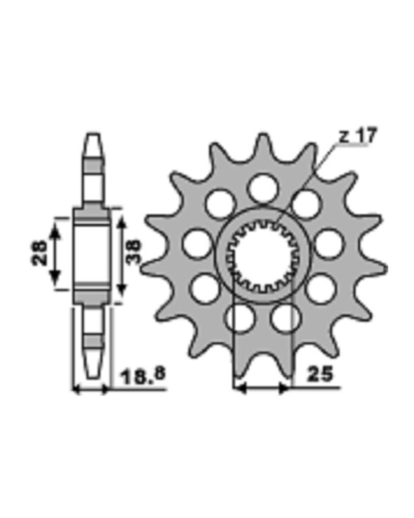 SPROCKETS PBR FRONT 2078M-19