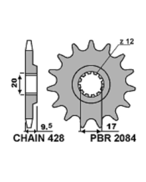 SPROCKETS PBR FRONT 2084-12