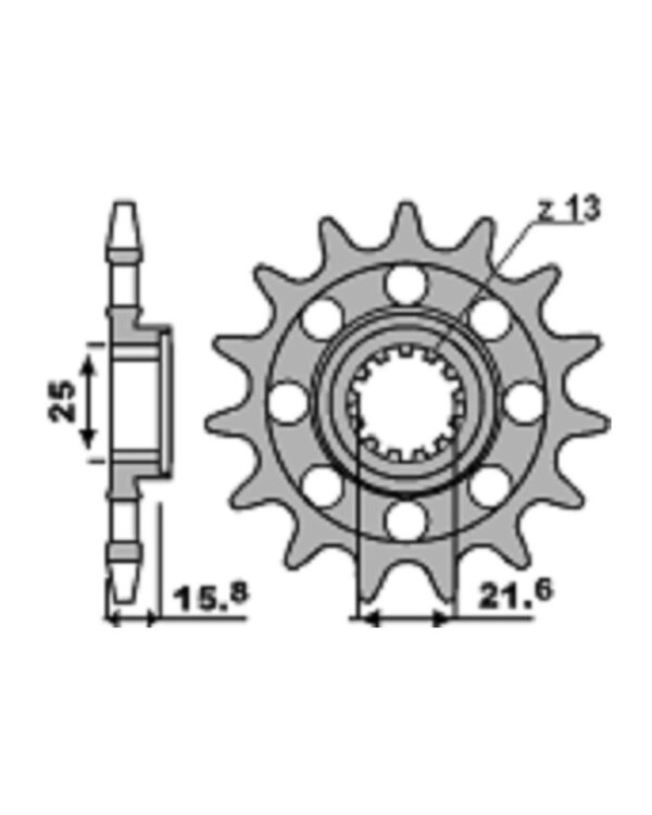 SPROCKETS PBR FRONT 2093M-14