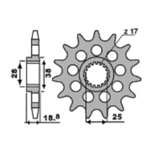 SPROCKETS PBR FRONT 2098-16