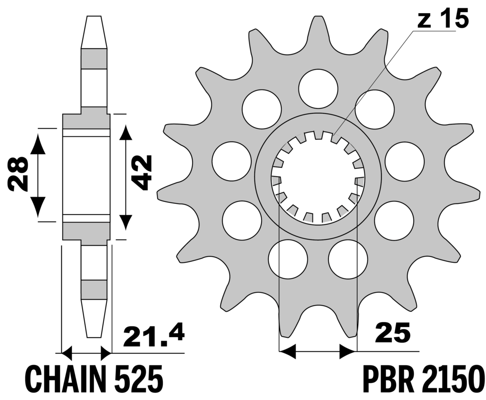 SPROCKETS PBR FRONT 2150-15