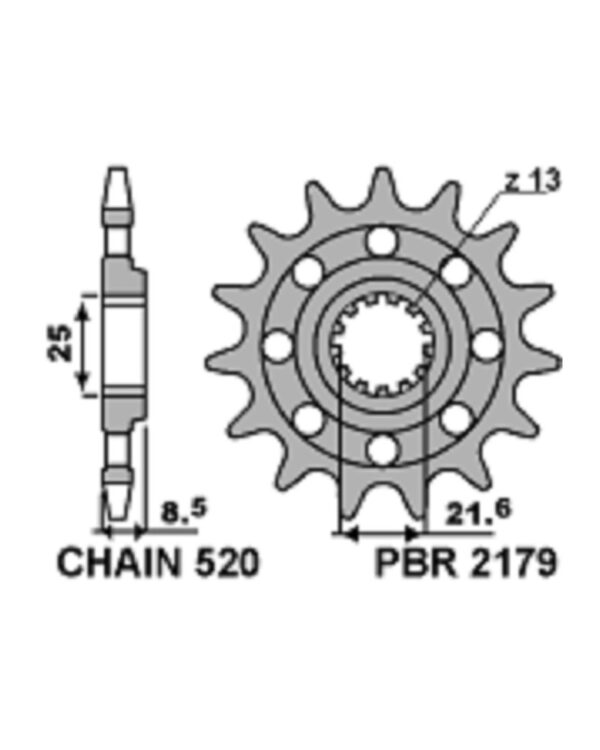 SPROCKETS PBR FRONT 2179-17