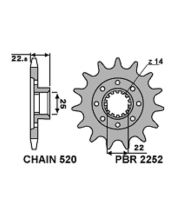 SPROCKETS PBR FRONT 2252-15