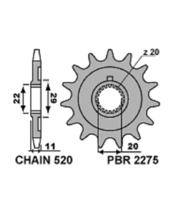 SPROCKETS PBR FRONT 2275-14