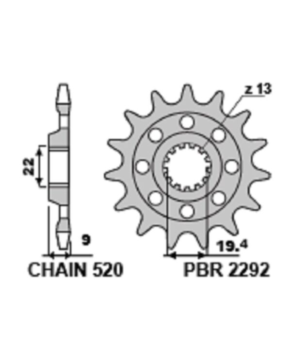 SPROCKETS PBR FRONT 2292-13