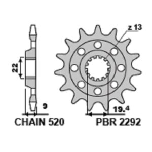 SPROCKETS PBR FRONT 2292-14