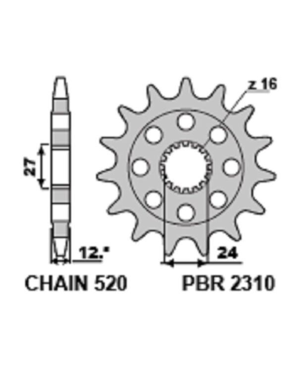 SPROCKETS PBR FRONT 2310-16
