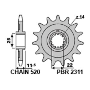 SPROCKETS PBR FRONT 2311-13