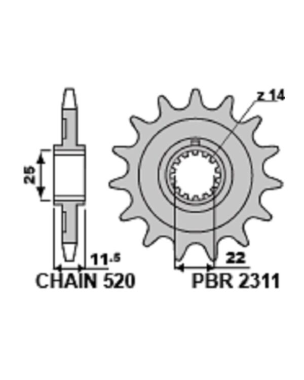 SPROCKETS PBR FRONT 2311-13