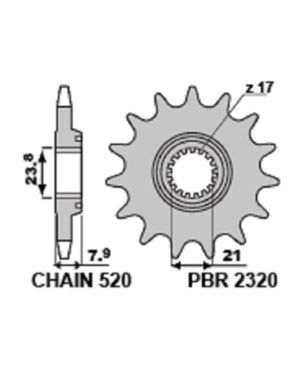SPROCKETS PBR FRONT 2320-14