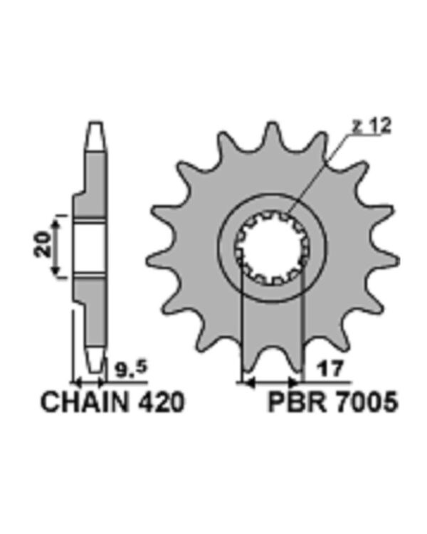 SPROCKETS PBR FRONT 7005-12