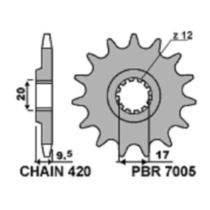 SPROCKETS PBR FRONT 7005-13