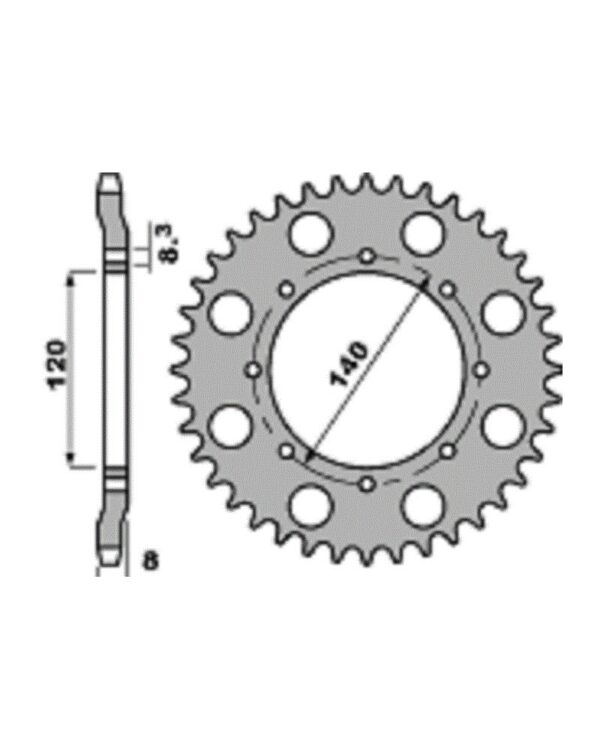 SPROCKETS PBR REAR 0506-43