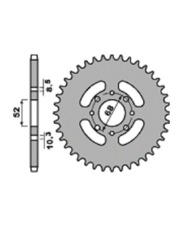 SPROCKETS PBR REAR 0801-44