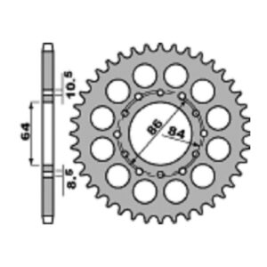 SPROCKETS PBR REAR 0814-44