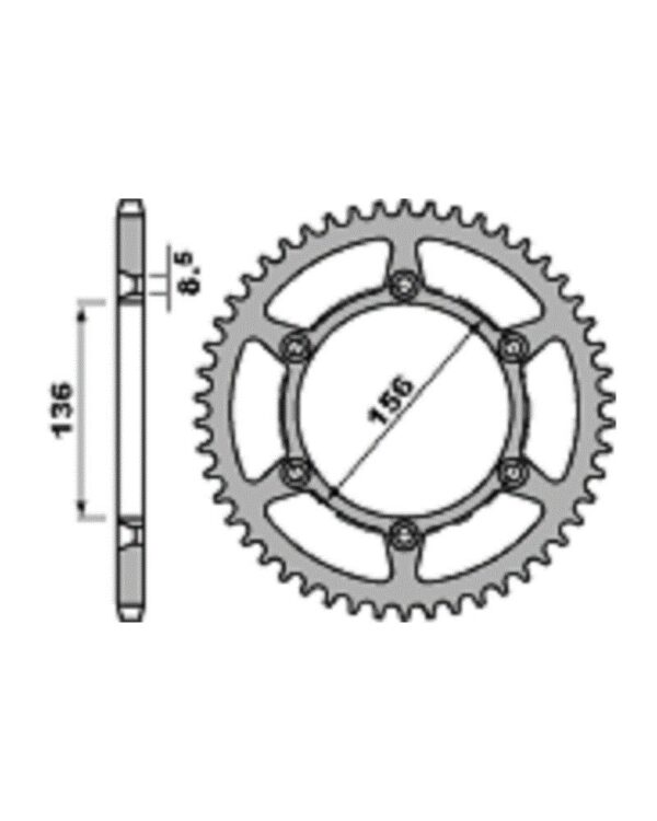 SPROCKETS PBR REAR 0820-51