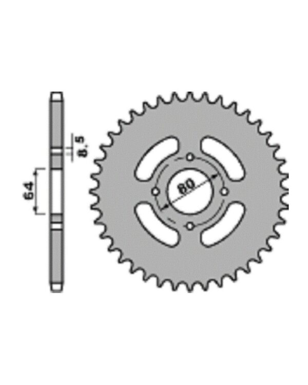 SPROCKETS PBR REAR 0838-37