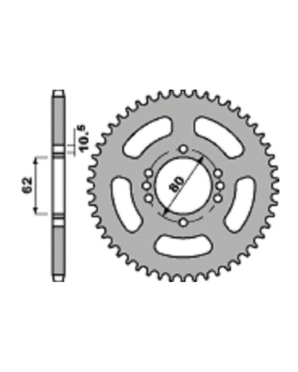 SPROCKETS PBR REAR 0843-45