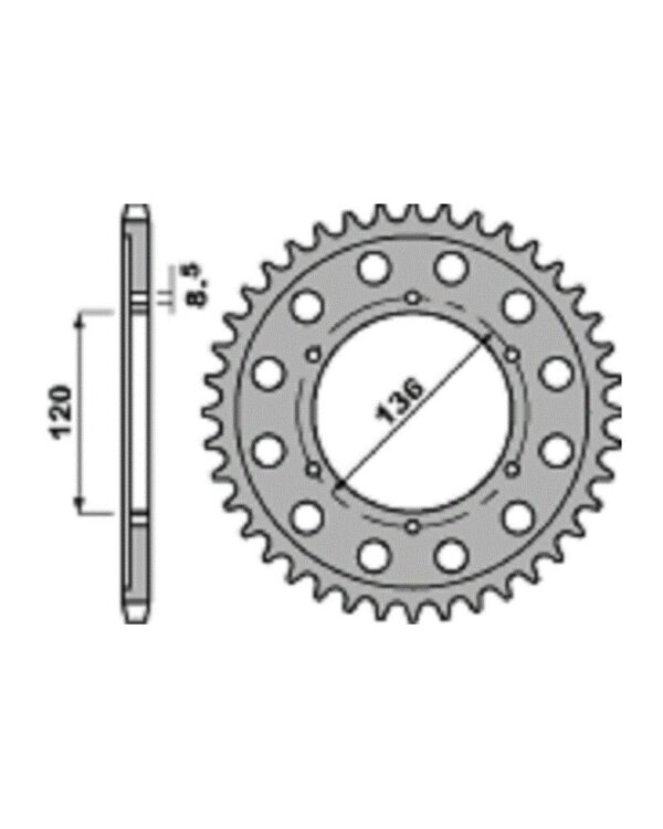 SPROCKETS PBR REAR 4324-47