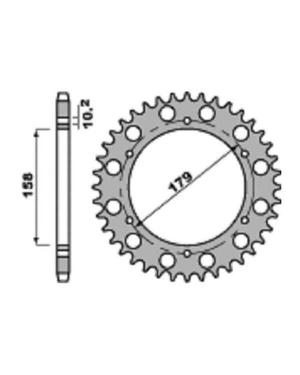 213-R-4427-45#1.jpg. PBR Rear Sprocket 4427-45