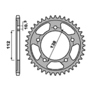 SPROCKETS PBR REAR 4448-49