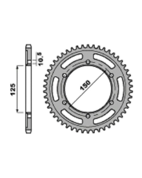 SPROCKETS PBR REAR 4454-43
