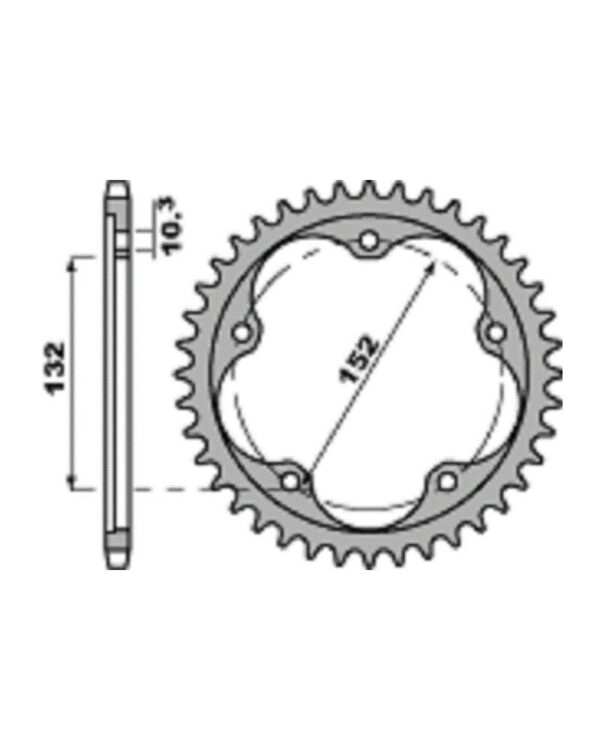 SPROCKETS PBR REAR 4464-43 TEMPERED