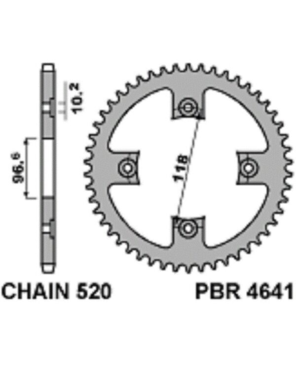 SPROCKETS PBR REAR 4641-42