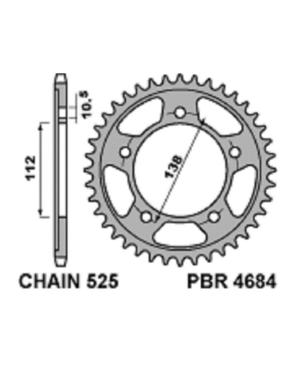 SPROCKETS PBR REAR 4684-41