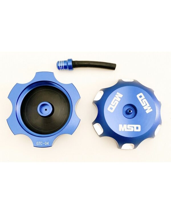 GAS CAP MSD ALLOY YZ/WR/KX/RM BLUE