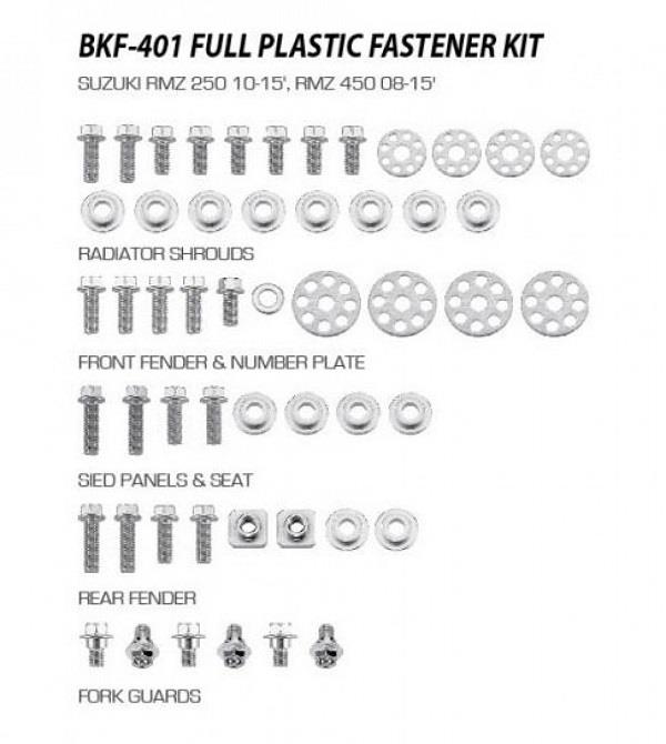 PLASTICS FASTNER KIT RMZ250/RMZ450