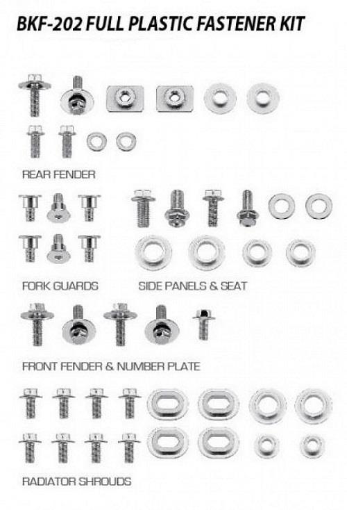 PLASTICS FASTNER KIT MSD YZ250F 10-13/WR450F 12-14