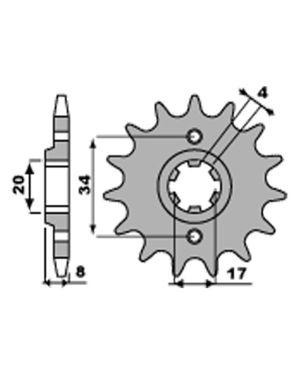 SPROCKETS PBR FRONT 267-13