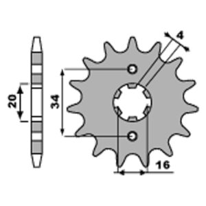 SPROCKETS PBR FRONT 263-16