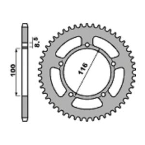 SPROCKETS PBR REAR 0464-47
