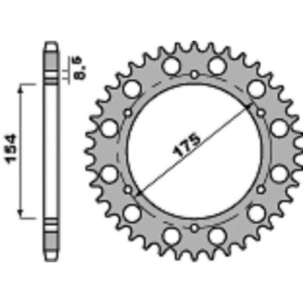 SPROCKETS PBR REAR 0258-44