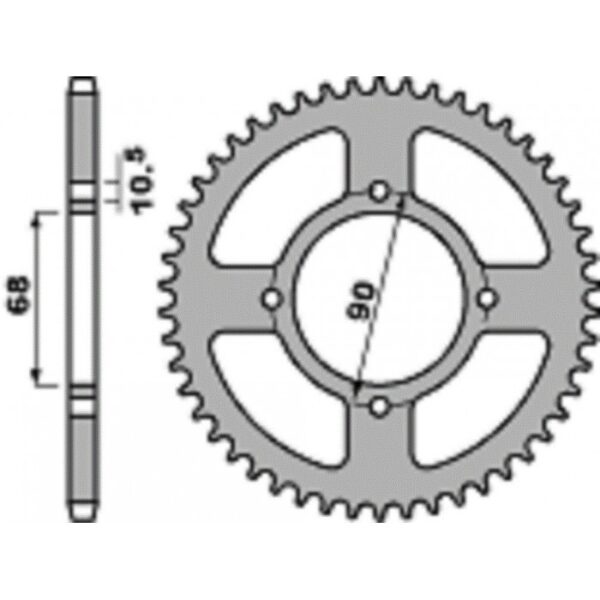 SPROCKETS PBR REAR 0256-42